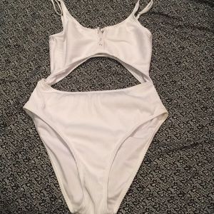 All white bathing suit